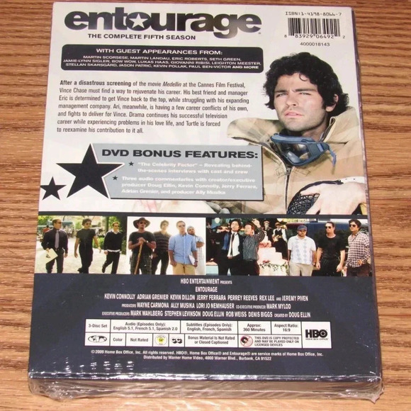 ENTOURAGE (DVD) the complete fifth season (3 disc set)~SEALED!.....Great Gift! - Picture 2 of 2